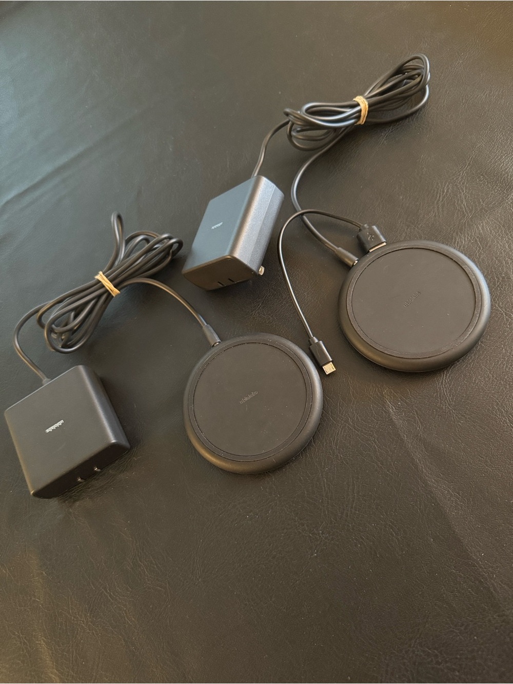 Wireless Duo Charging Pads with Power Adapters - Black